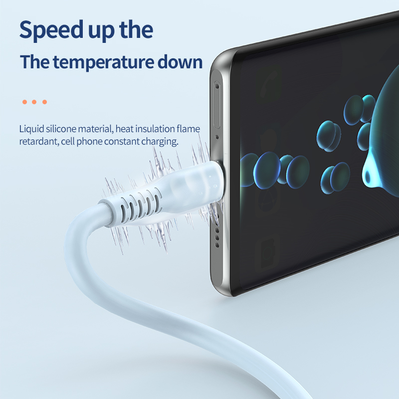 100W fast charging silicone USB-C Iphone case Quick charger cable 6A bulk USB cables for wholesale 