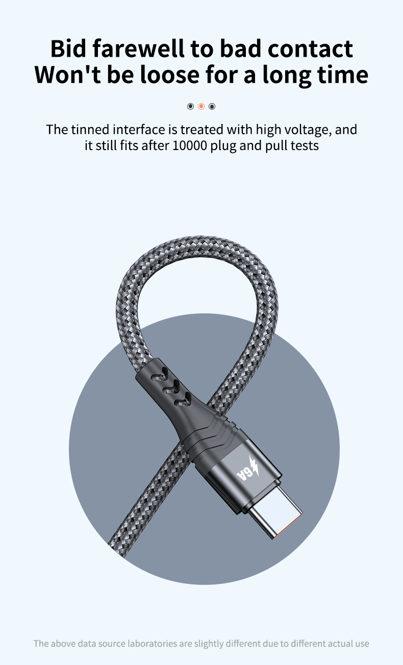  Braided nylon data cable durable Elbow Fast Charging Data Cable Type-C to iP PD 20W  