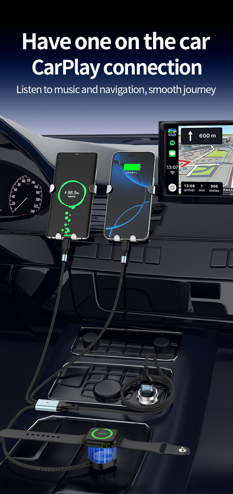 100 PD transfer cable multifunctional 2 in 3 charging data cable