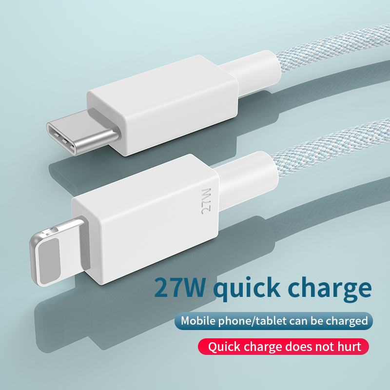 27W PD fast charge data cable Type C to Lighting USB cable 