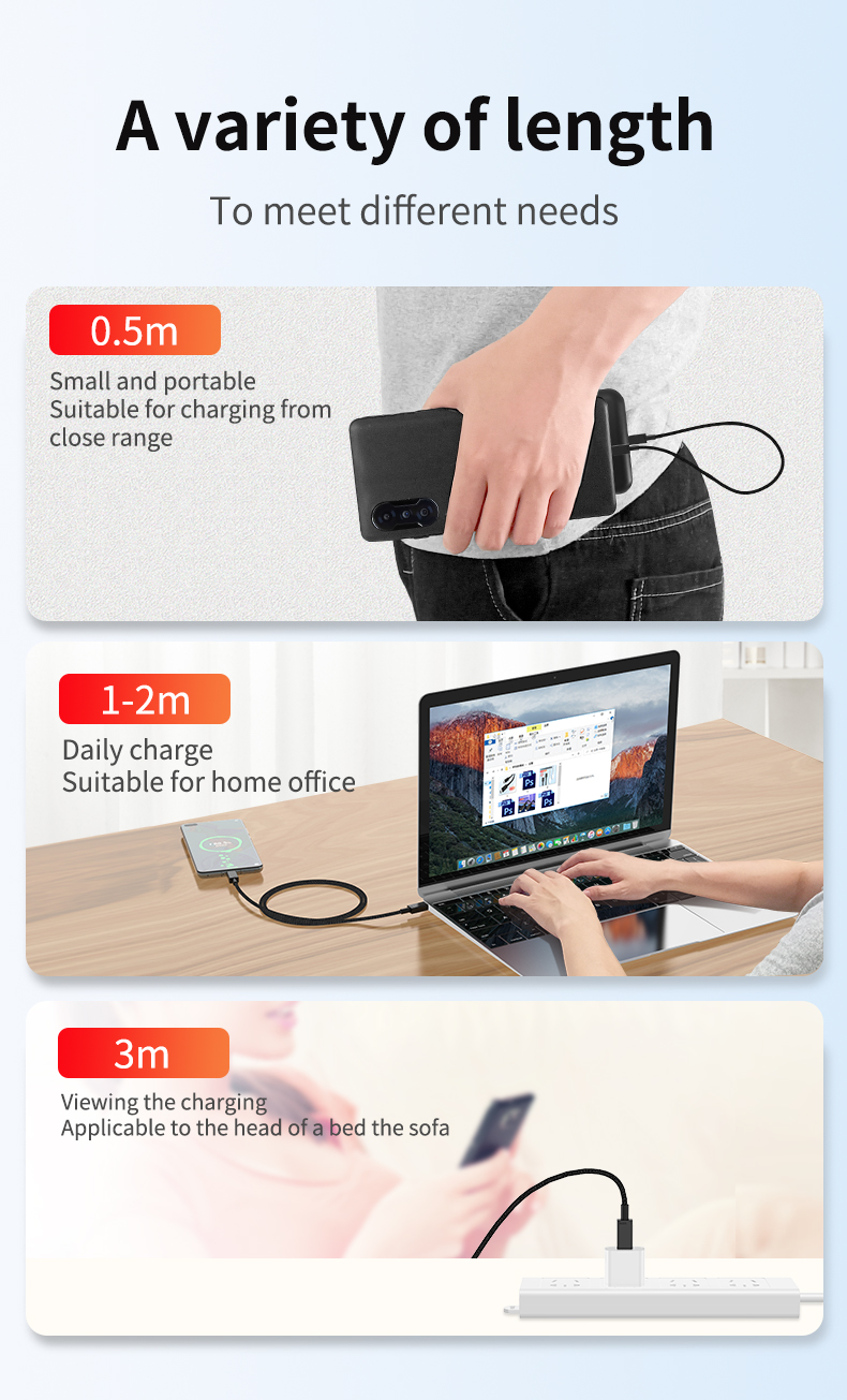   5A Type-C to Type-C 100w charge weave durable transfer data cable