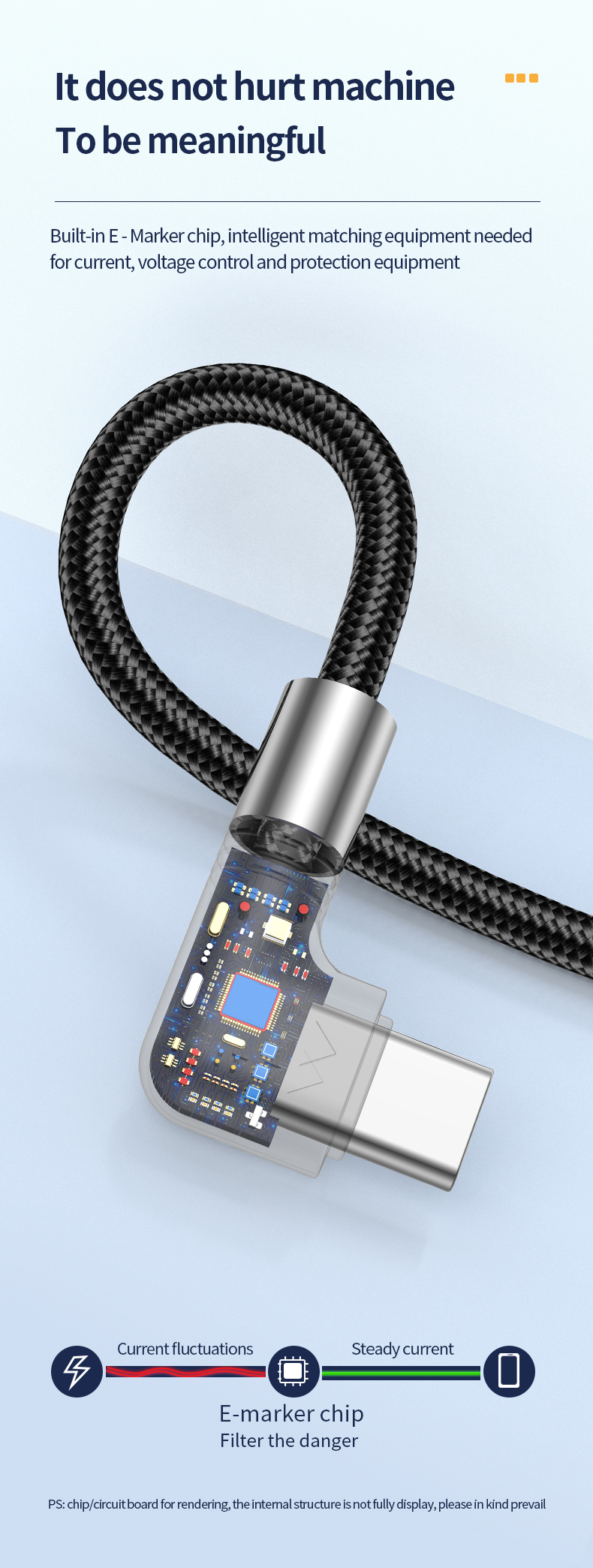 Double elbow PD100W dual C fast charging cable Type C to Type C data usb cable 