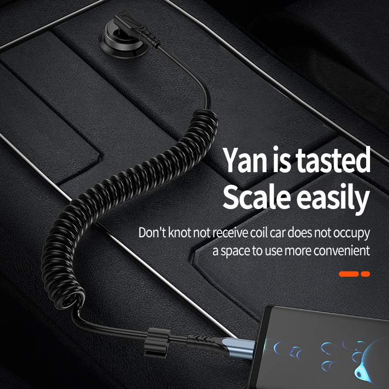 Spring Wire PD Dual C Fast Charging Cable 60W | Carplay-Compatible & Durable Design