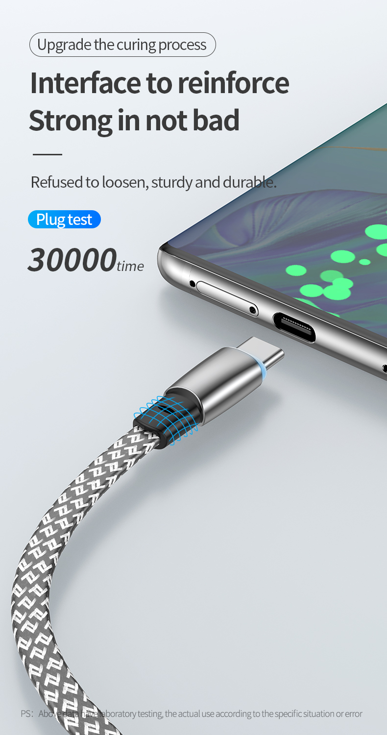 Elbow design Dolphin Car PD Cable Flat wire PD dual C fast charging cable Type C to Type C