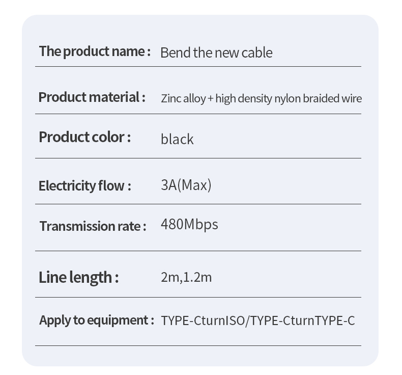 Elbow design Dolphin Car PD Cable Flat wire PD dual C fast charging cable Type C to Type C