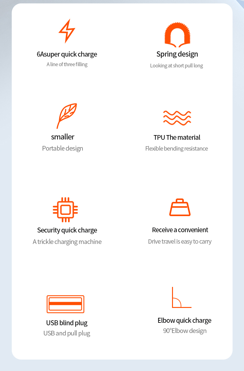 One-to-three elbow spring telescopic data cable