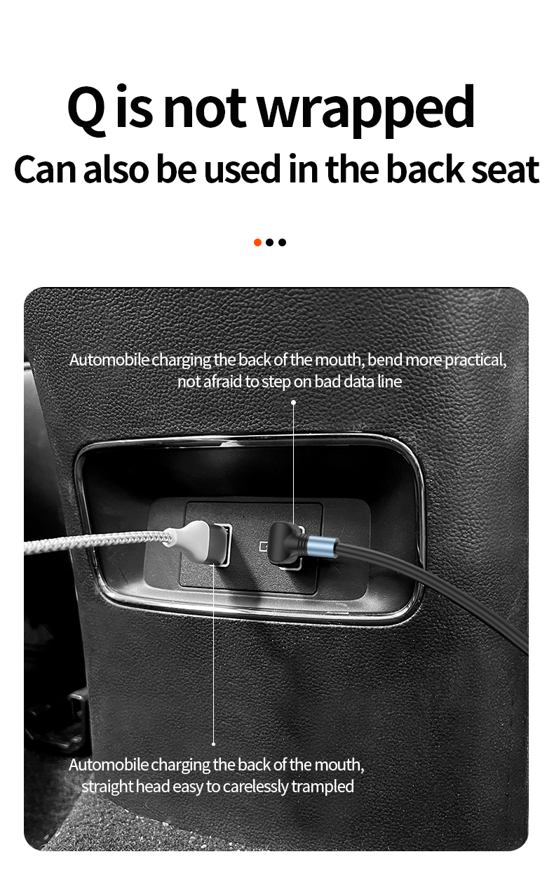 One-to-three elbow spring telescopic data cable