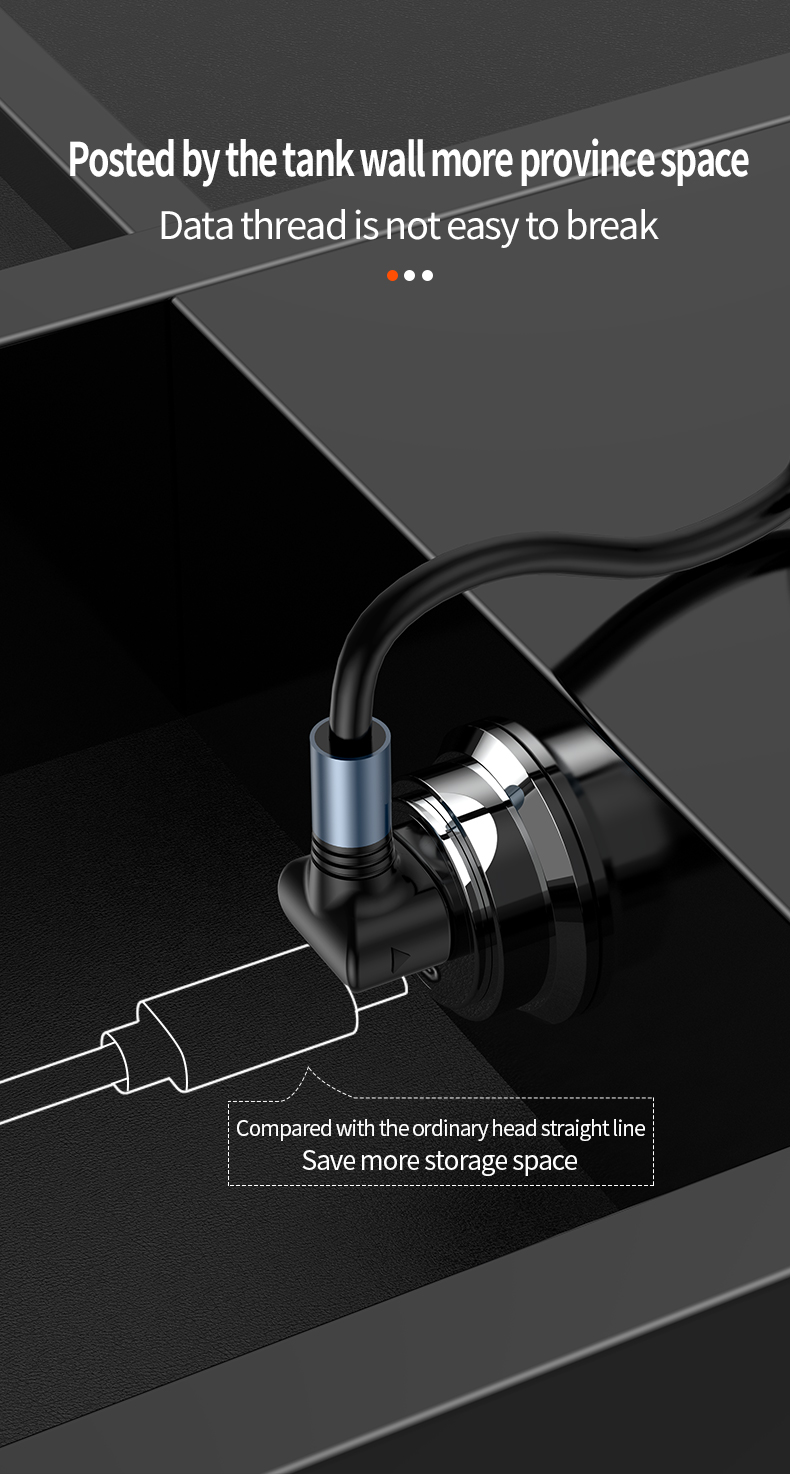 One-to-three elbow spring telescopic data cable