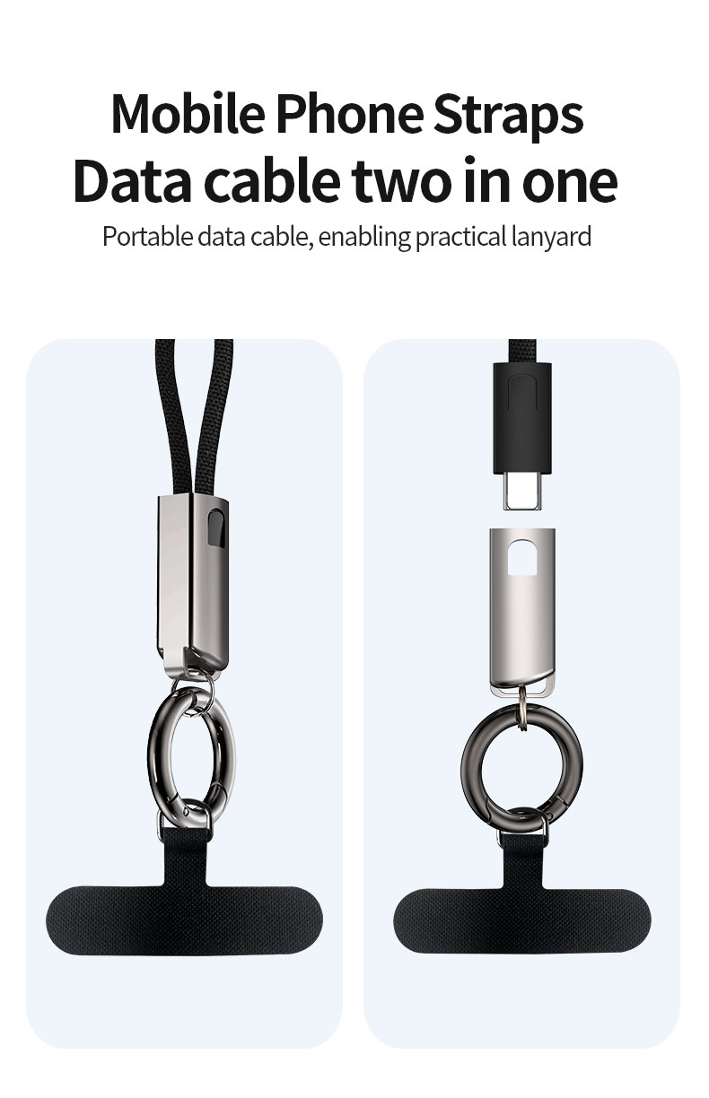High quality Keychain/Lanyard Data Cable PD60W fast charge cable 
