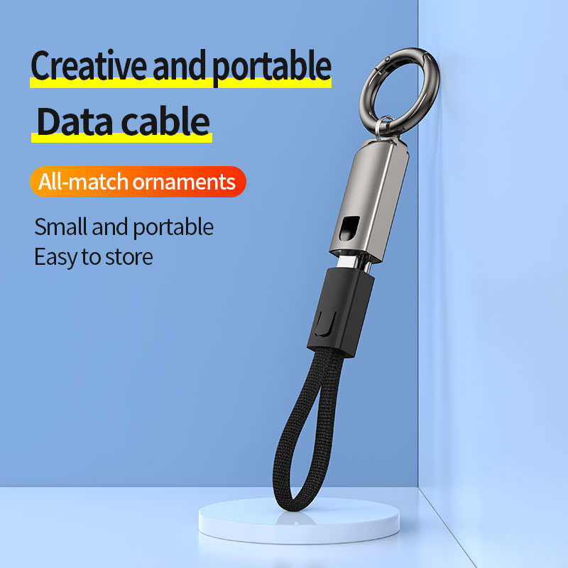 High quality Keychain/Lanyard Data Cable PD60W fast charge cable with strap