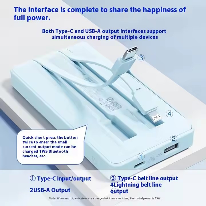 Wholesale Outdoor Mobile Supply 10000 Mah outdoor Portal Power Bank & Power Station with wire