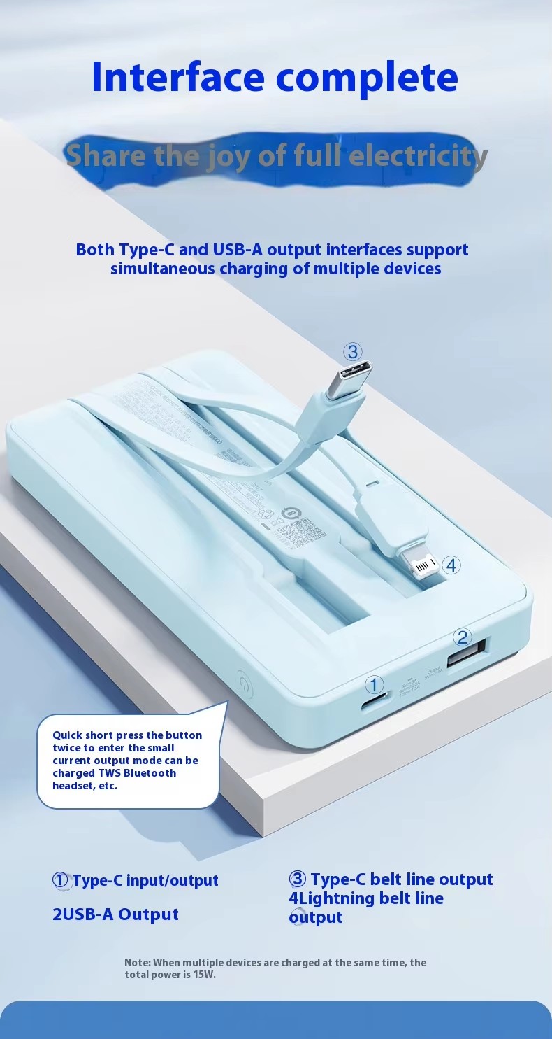 Wholesale Outdoor Mobile Supply 10000 Mah outdoor Portal Power Bank & Power Station with wire