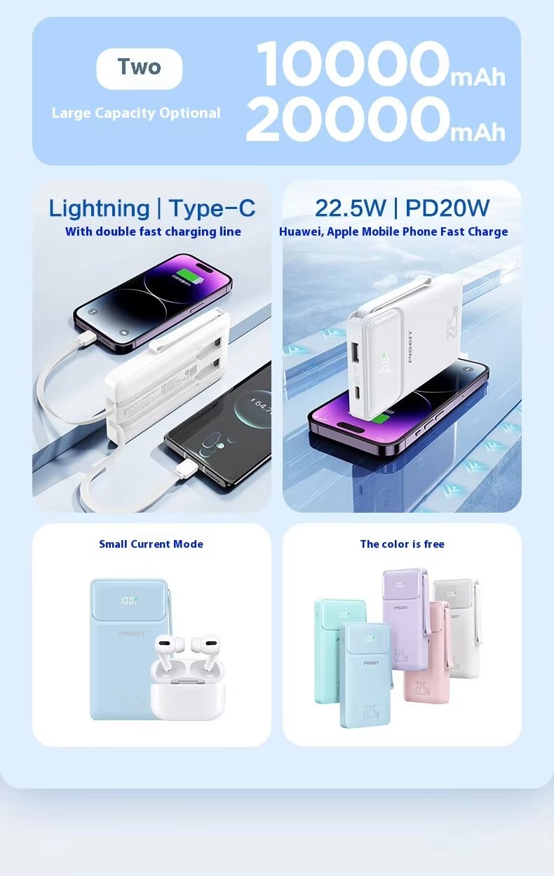 Wholesale Outdoor Mobile Supply 10000 Mah outdoor Portal Power Bank & Power Station with wire