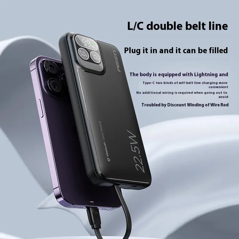  Hot selling Display External Battery Charger Phone Travel Portable Power Bank 10000mAh/37Wh