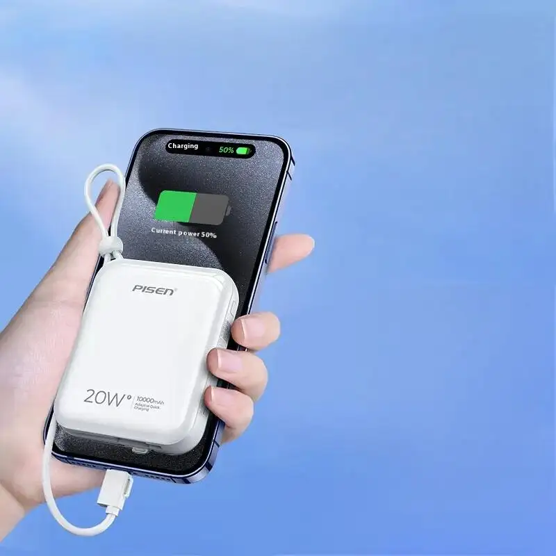  High density cell ultra capacity double wire design best fast charging mini power bank 10000mAh