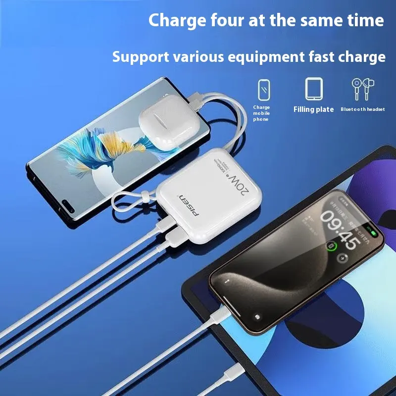  High density cell ultra capacity double wire design best fast charging mini power bank 10000mAh