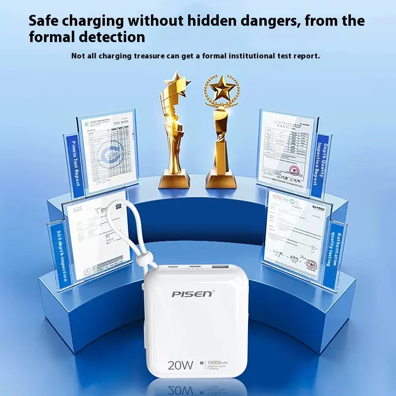  High density cell ultra capacity double wire design best fast charging mini power bank 10000mAh