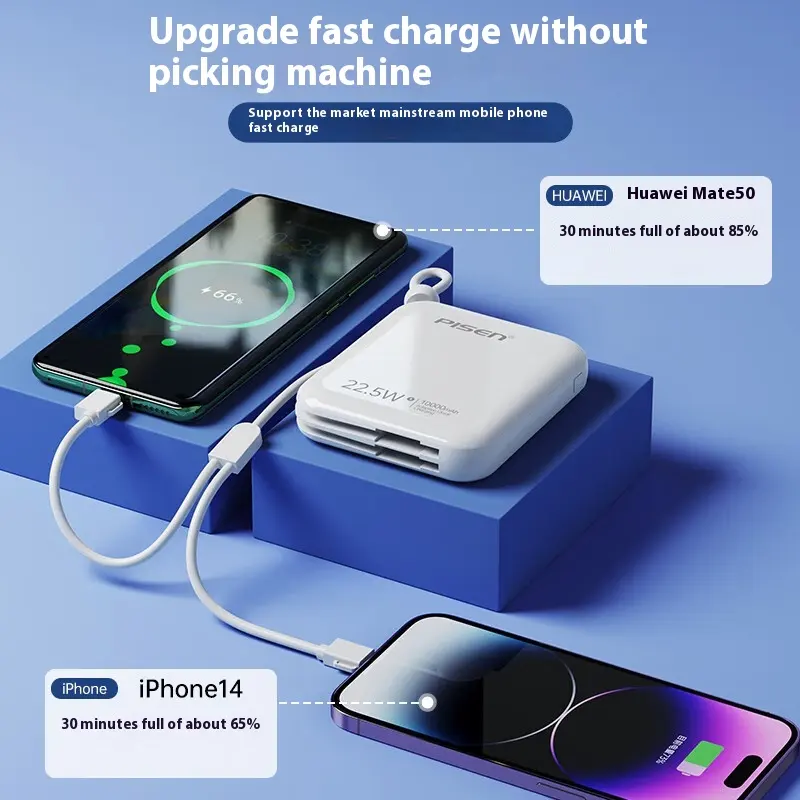  High density cell ultra capacity double wire design best fast charging mini power bank 10000mAh