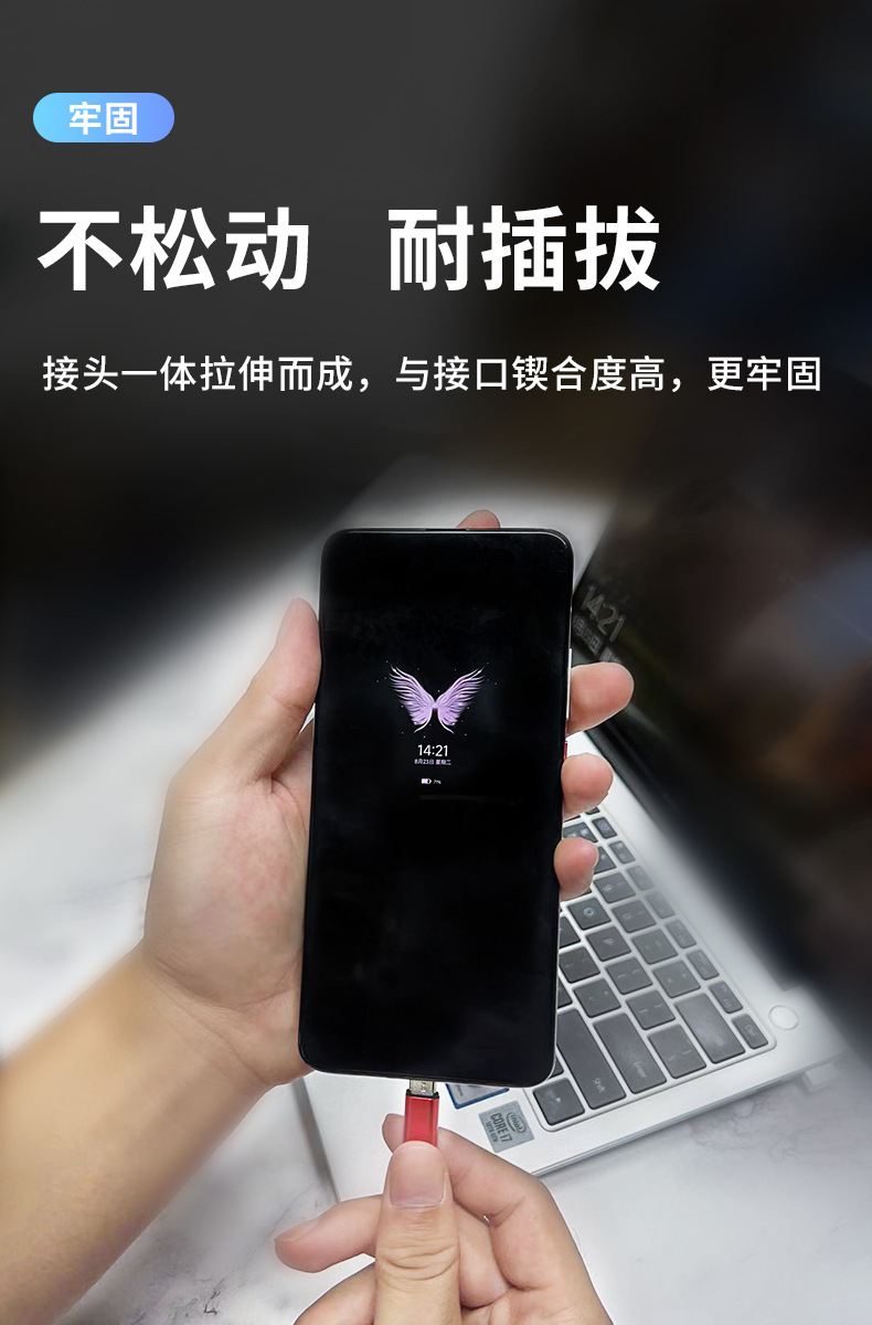 18cm Durable 3-Key Keychain – Nylon Braid & Aluminum Alloy (Red/Blue/Silver/Black)