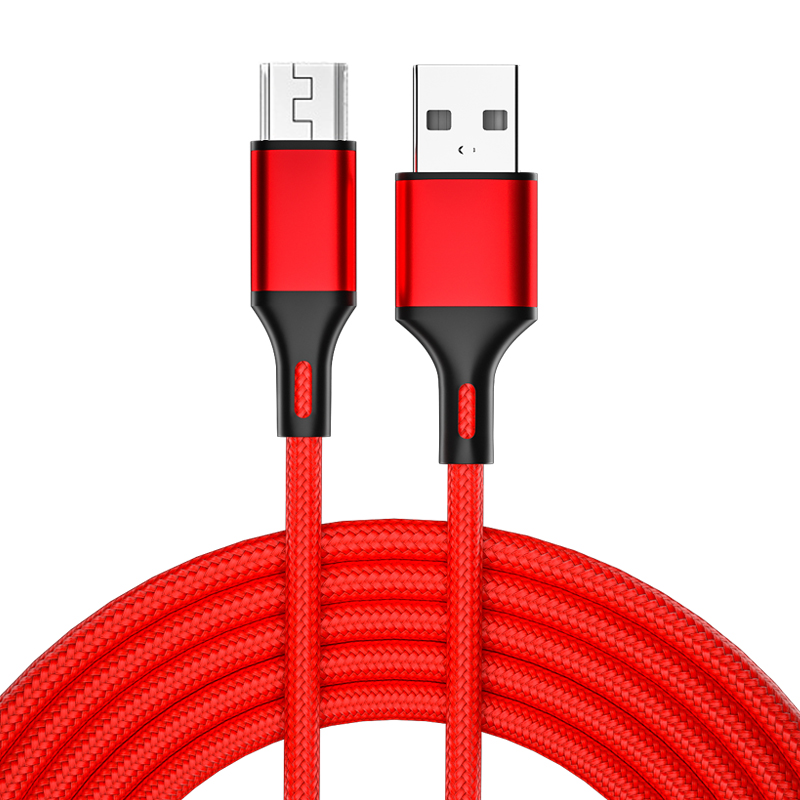  2.8A Fast-Charging  – Nylon Braid & Aluminum Alloy Micro USB Data cable