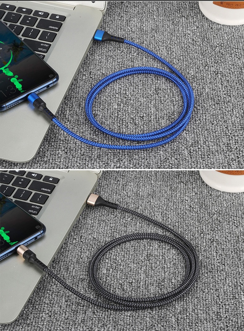 3A Iphone data cable Cylindrical design  Fast charger USB A to lighting cable 