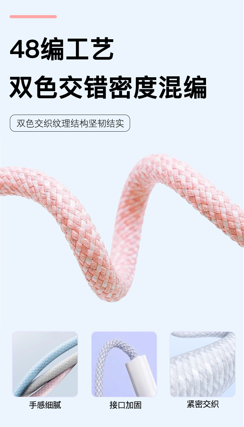 Type C to Type C  60W PD fast charge data cable  