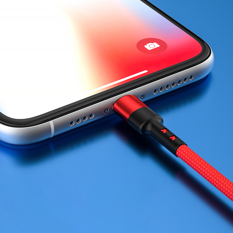 Nylon braided PD cable fast charge Type C to Lighting 18W 1M 2M