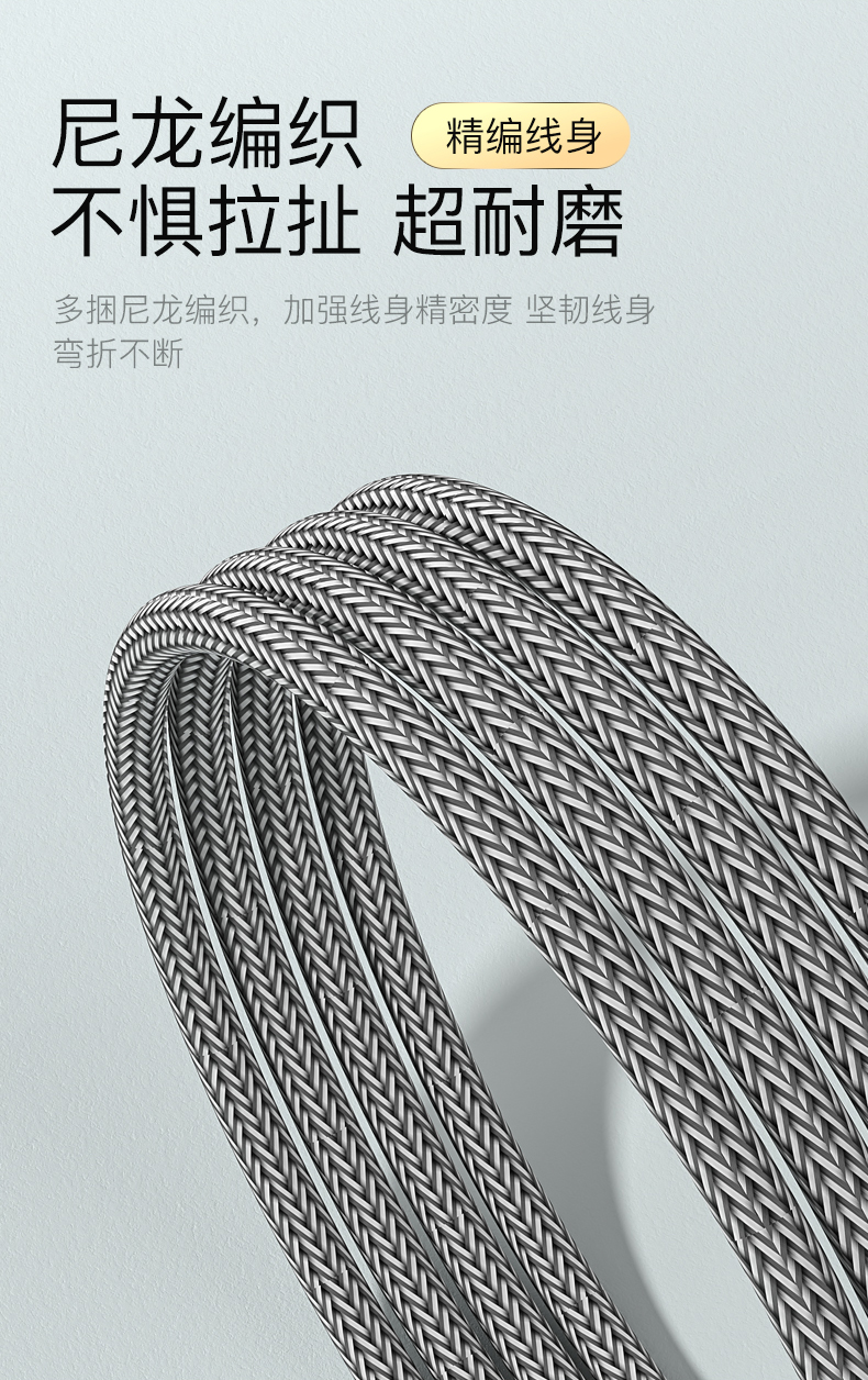 60W PD fast charger durable charger cord Type C To Type C 1.2M/2M 