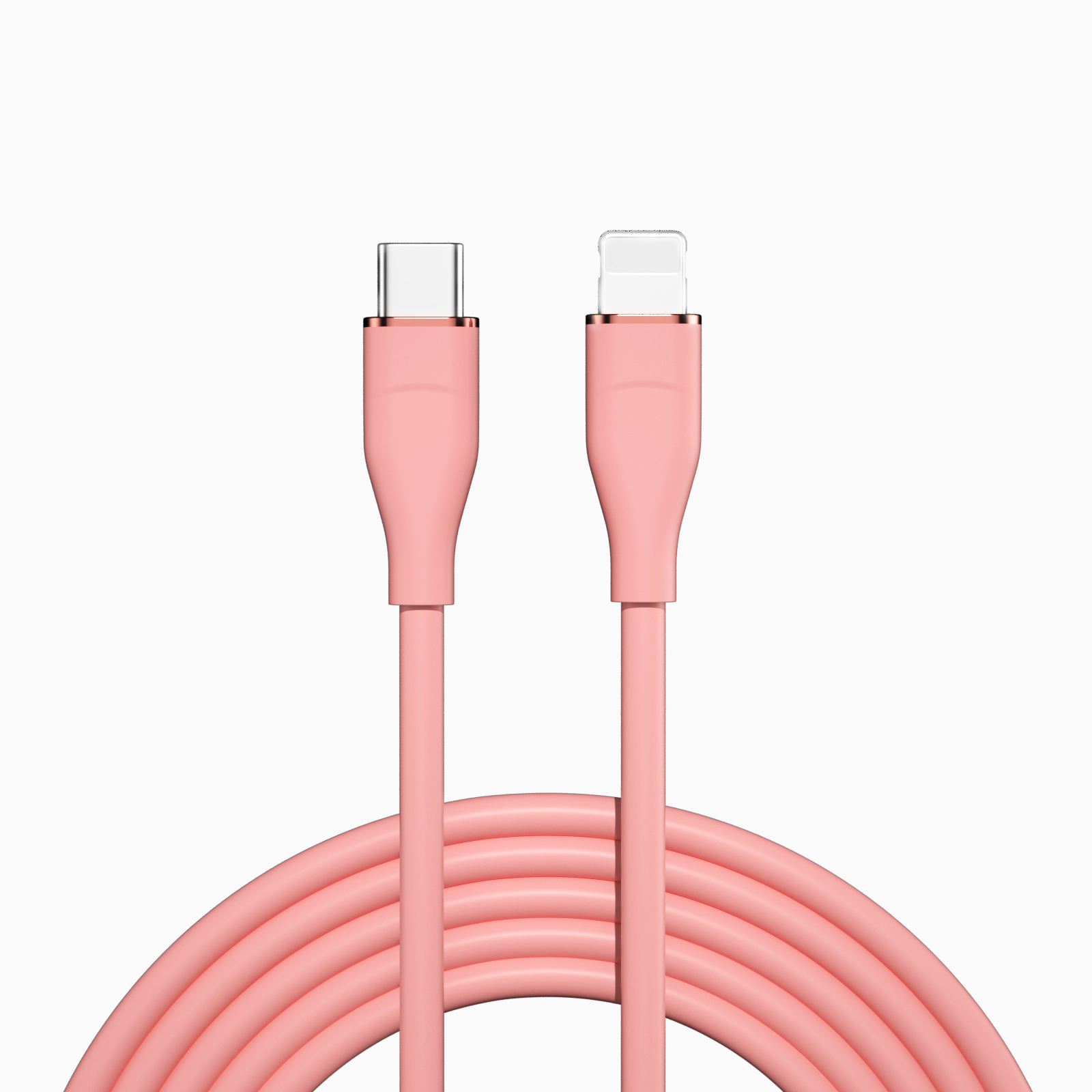 PD27W Silicone rubber soft cable Fast charger data cable USB Type C to Lighting 