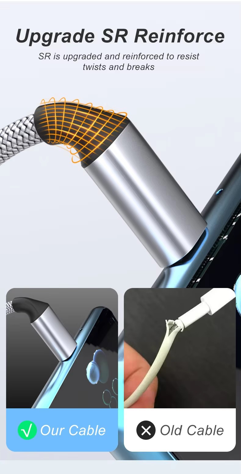 PD 60W  fast charge data transfer cable iPhone 15 USB-C to Lightning charging cable  