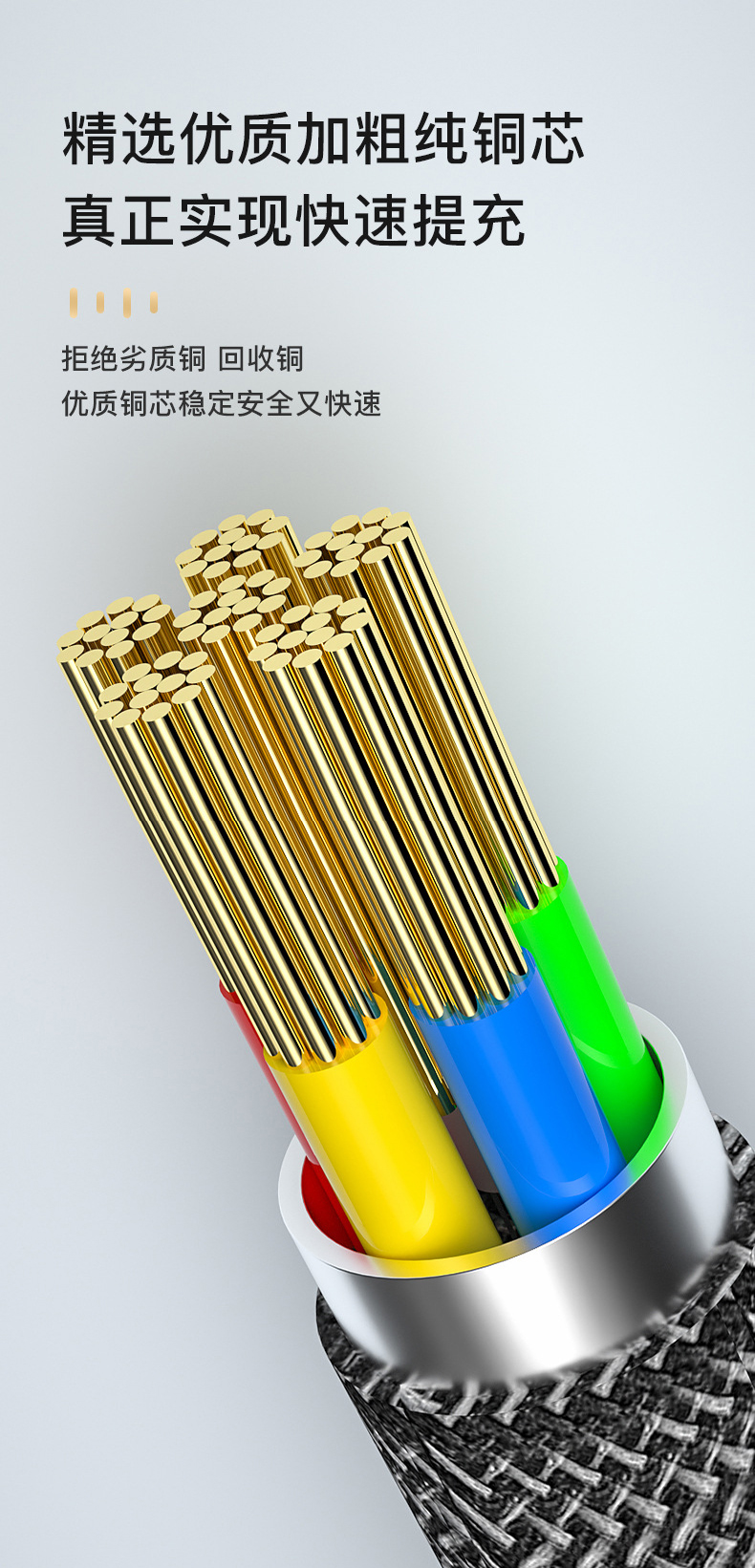 Universal charging cable  2 in 3 super fast charger 100W  5 in 1 charging cable USB/Type C  