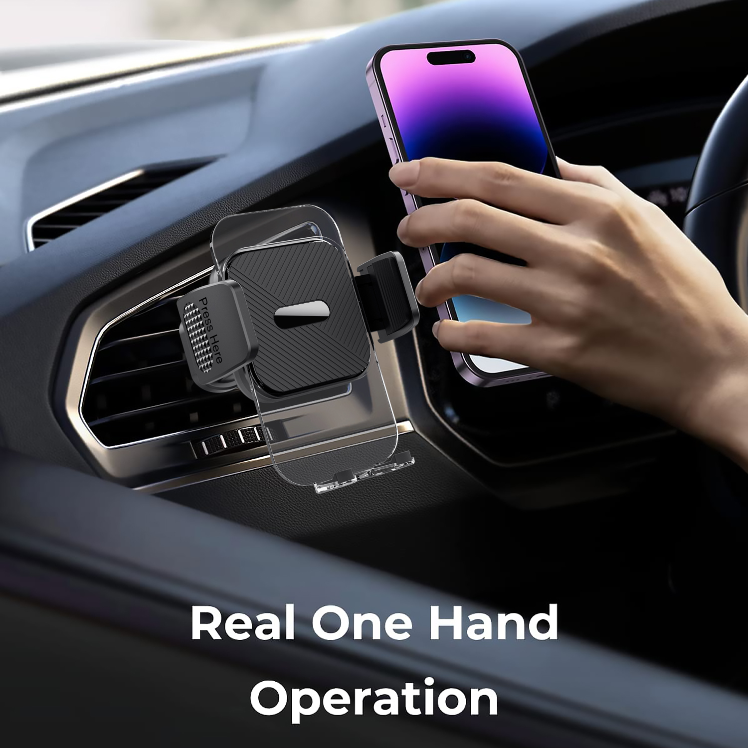  Universal 360 Degree Rotation Mobile Phone Holder Mount Cellphone Cradle Car Air Vent Hook Clip  
