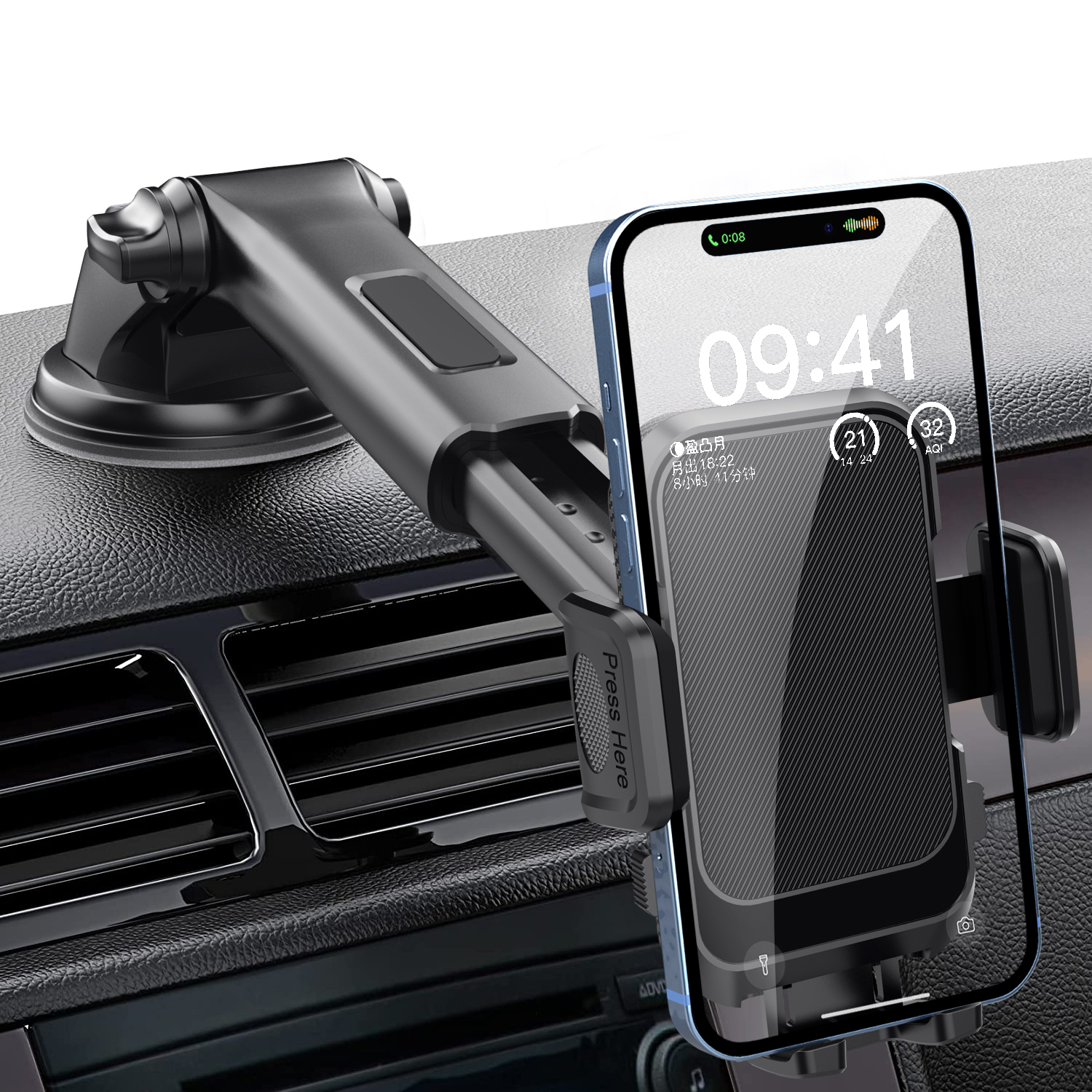 Car Mobile Phone Bracket Car Outlet Navigation Support Adjustable Rotation Car Phone Holder