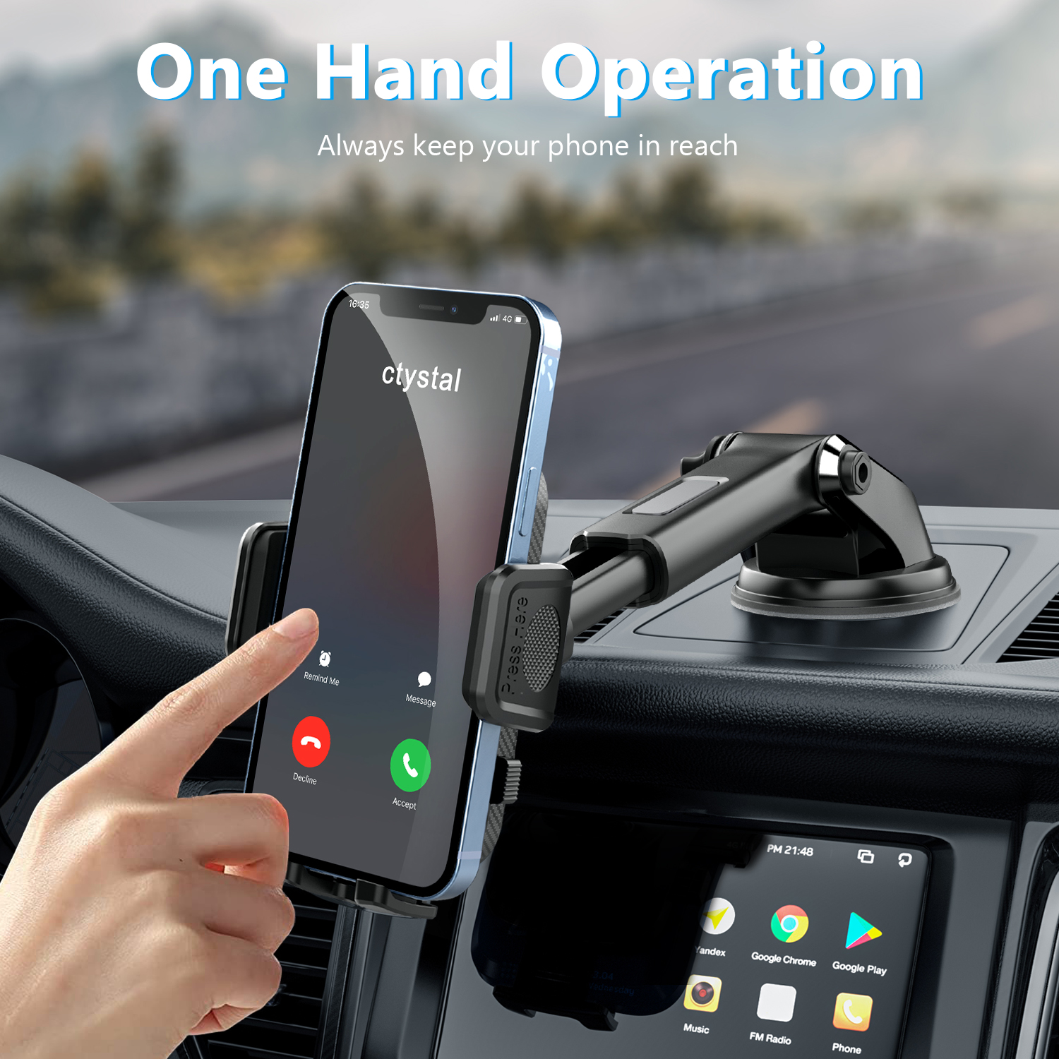 Car Mobile Phone Bracket Car Outlet Navigation Support Adjustable Rotation Car Phone Holder