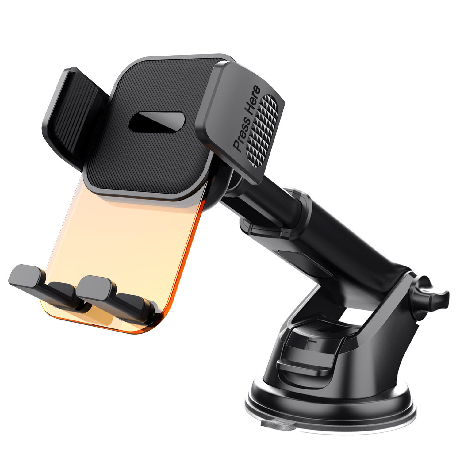 360 Degree Rotation Retractable Car Mount Phone Holder Telescopic Arm Suction Magnetic  