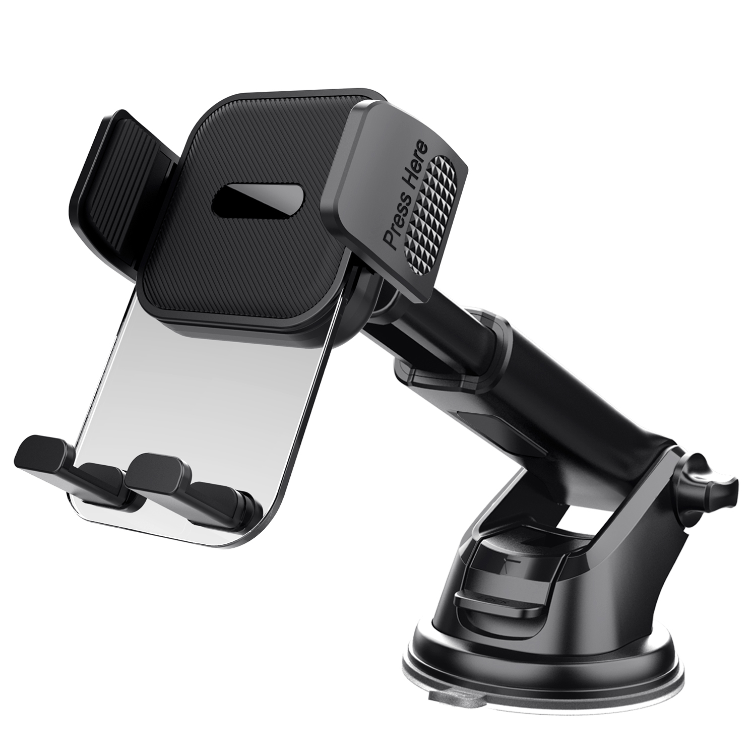 360 Degree Rotation Retractable Car Mount Phone Holder Telescopic Arm Suction Magnetic  