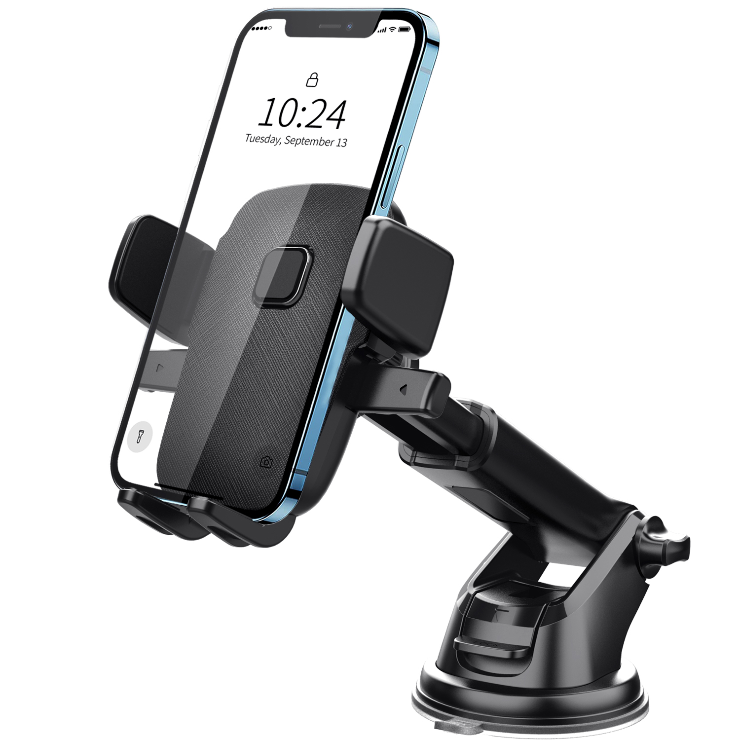 Upgrade Car Phone Holder Windshield Mount Holder 360 Rotate 4-7 Inches Suction  