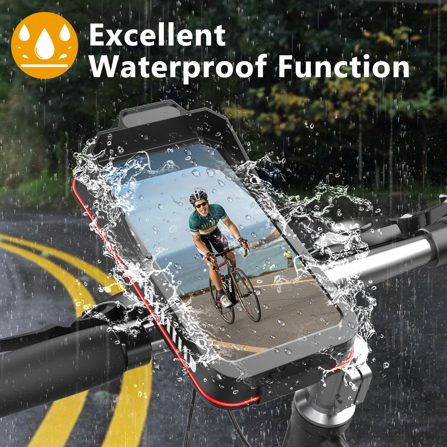Bicycle Mobile Phone Rack E Bike Motorcycle Shockproof Waterproof Bike Phone Holder