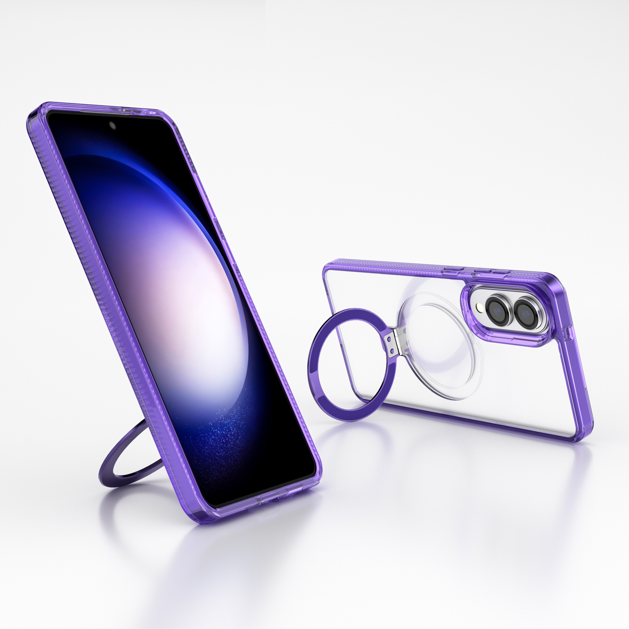  Clear 360 Rotating Stand Magnetic Hybrid Case