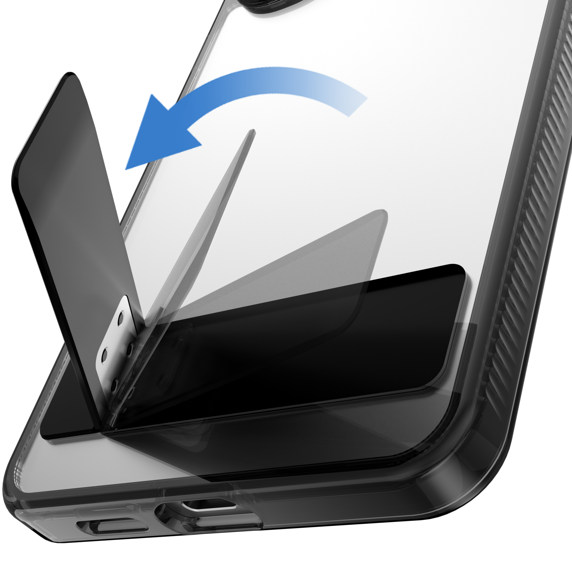 High clear transparent mobile phon Case, Dual-way Stand, Sleek for Samsung Galaxy S25 edge