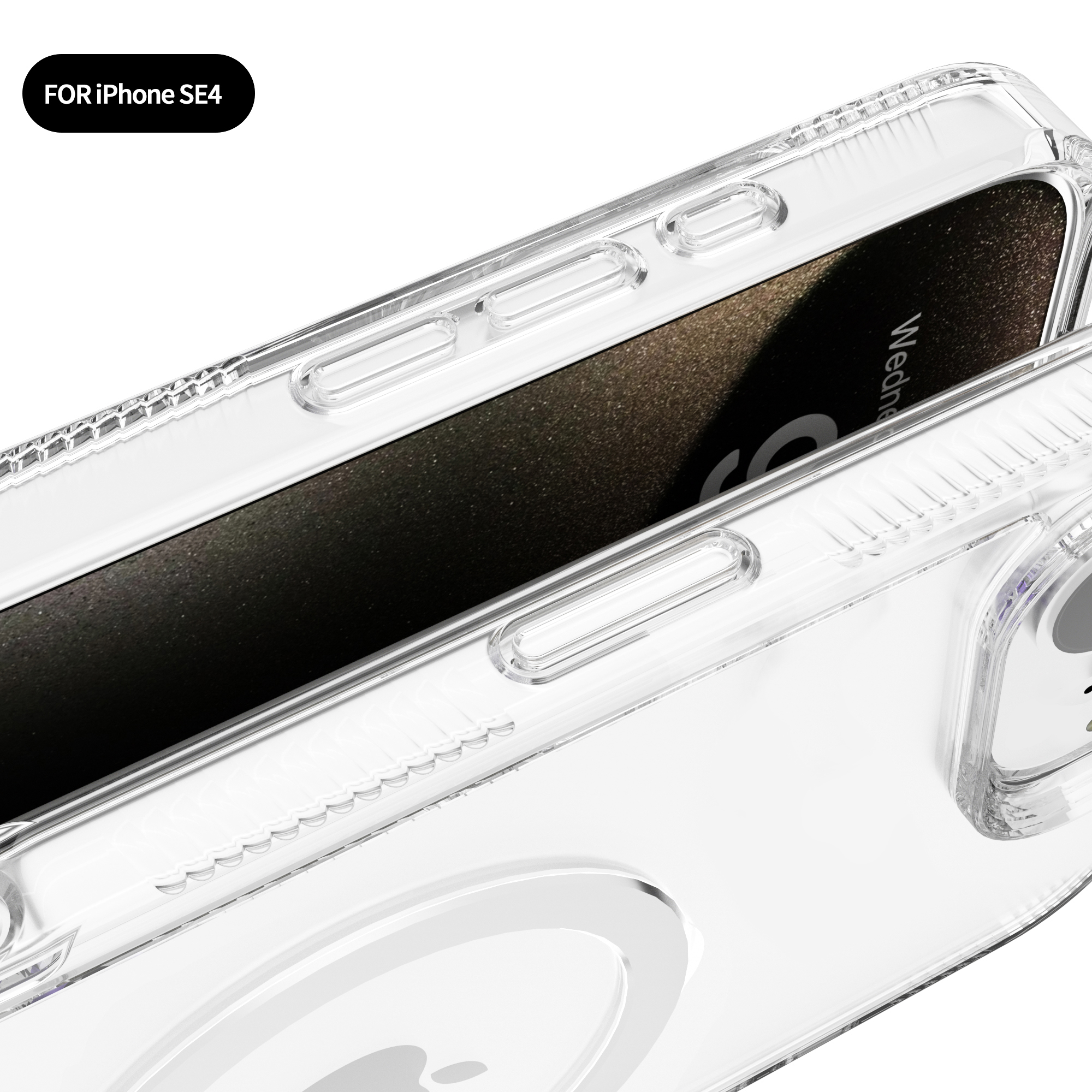  Transparent Magnetic Series Hybrid Case Soft-touch and Shockproof for Iphone models 