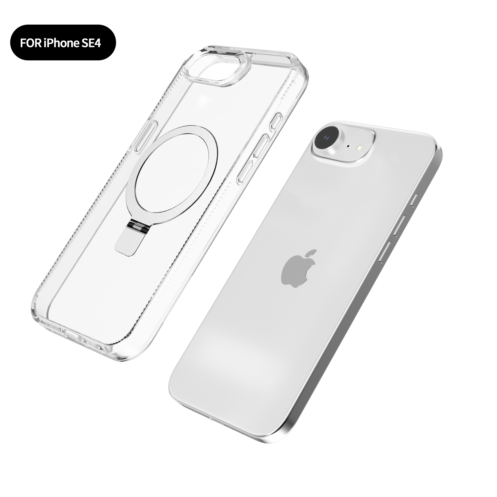  Transparent Magnetic Series Hybrid Case Soft-touch and Shockproof for Iphone models 