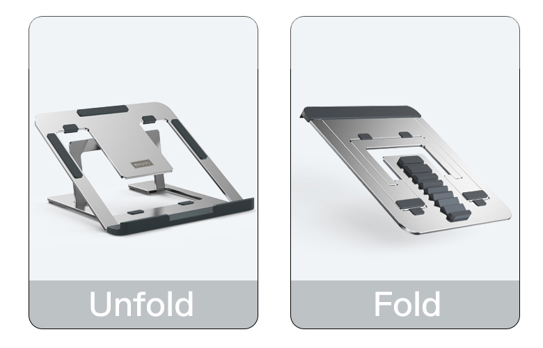Adjustable Aluminum Alloy Portable Metal Laptop Holder for All Laptops