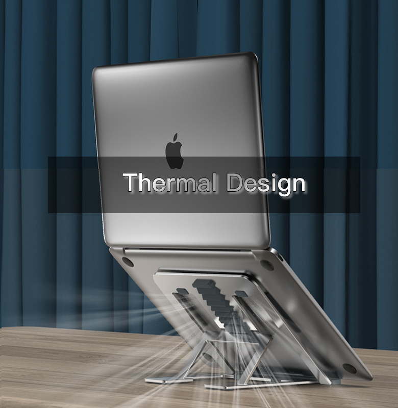 Adjustable Aluminum Alloy Portable Metal Laptop Holder for All Laptops