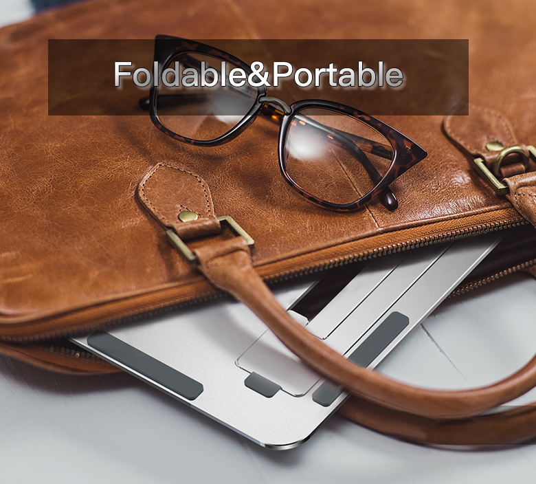 Adjustable Aluminum Alloy Portable Metal Laptop Holder for All Laptops