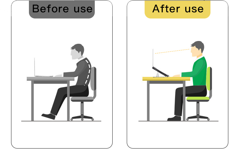 Adjustable Aluminum Alloy Portable Metal Laptop Holder for All Laptops