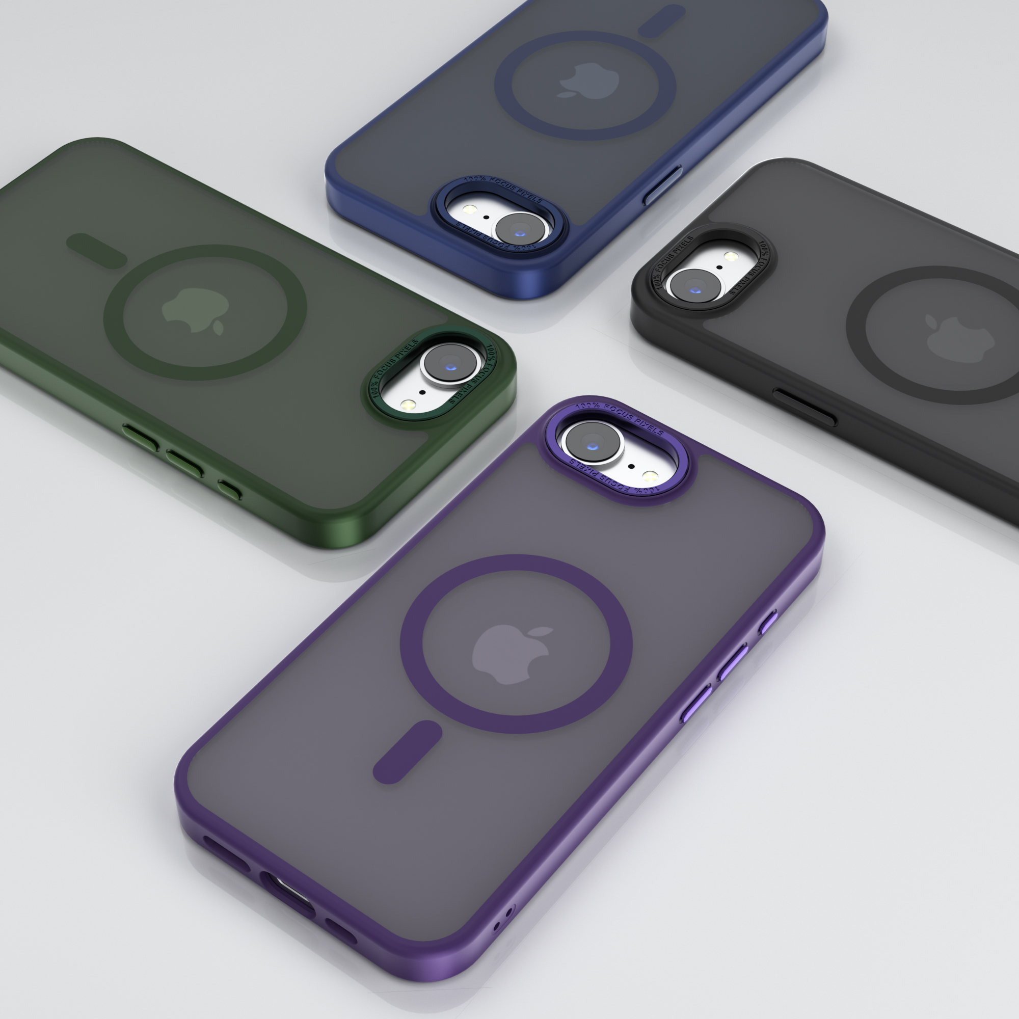 Hot selling skin smooth Magnetic Series Hybrid Case, Soft-touch and Shockproof for iphone series