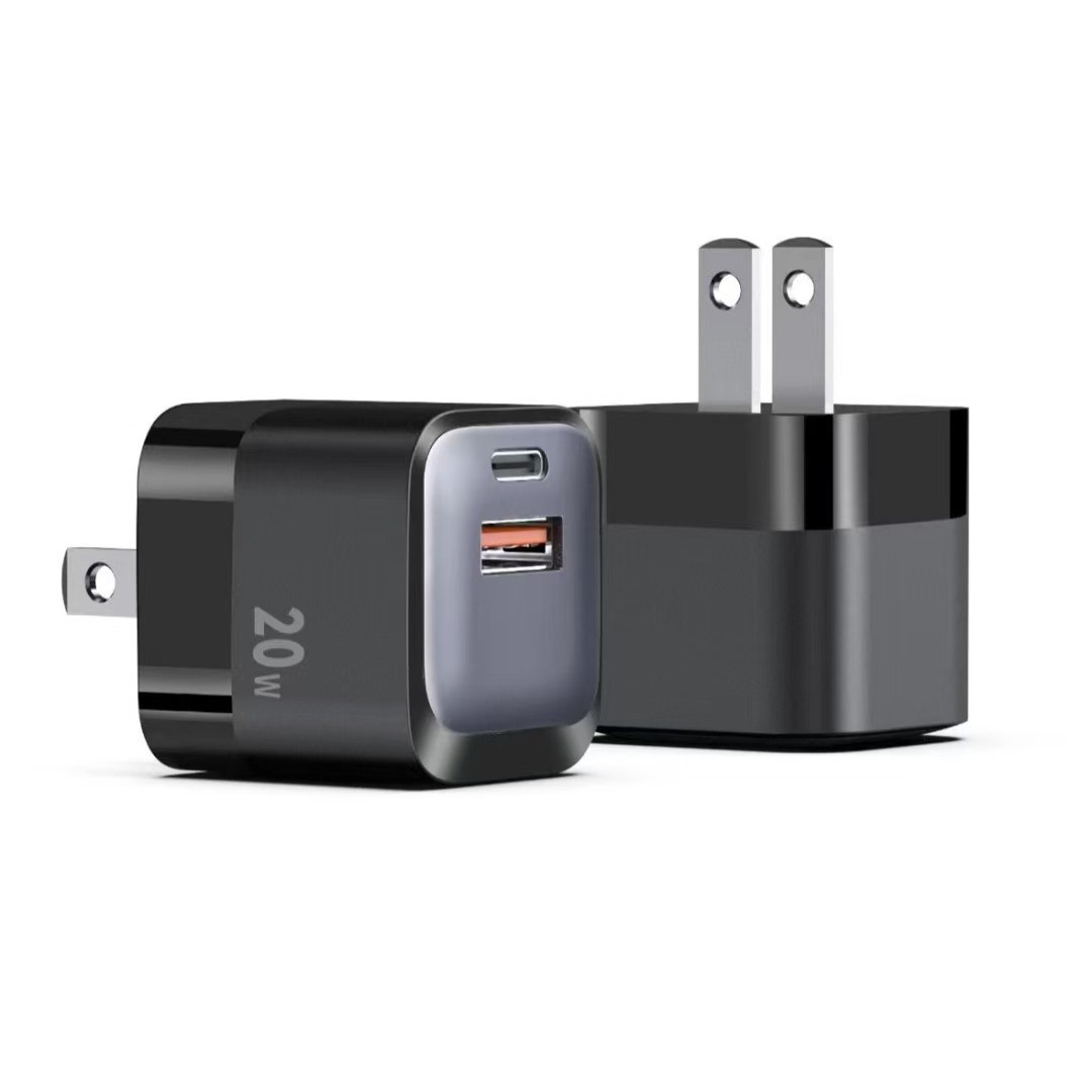 20W USB  A+CGaN dual port charger for Iphone, Samsung, Huawei, Xiaomi mobile phone charger wholesale