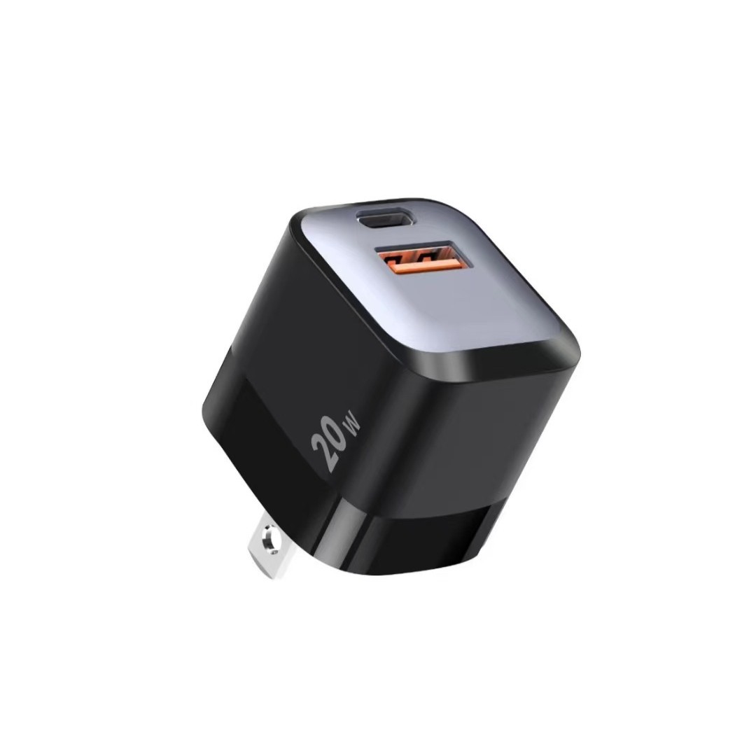 20W USB  A+CGaN dual port charger for Iphone, Samsung, Huawei, Xiaomi mobile phone charger wholesale