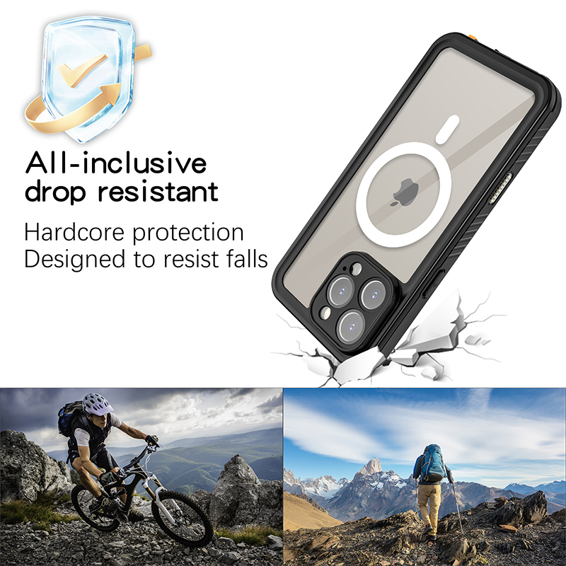 Magsafe Waterproof IP68 phone case For Iphone 16 Pro All iphone and Samsung models 